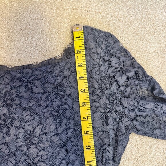 Diane Von Furstenberg Zarita Gray Lace Sheath Dress 3/4 Sleeves Womens Size 4 - Picture 12 of 14